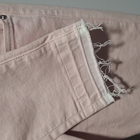 Current Elliott the stiletto sz 27 primrose pink raw released hem jeans WJ127 - Picture 4 of 7
